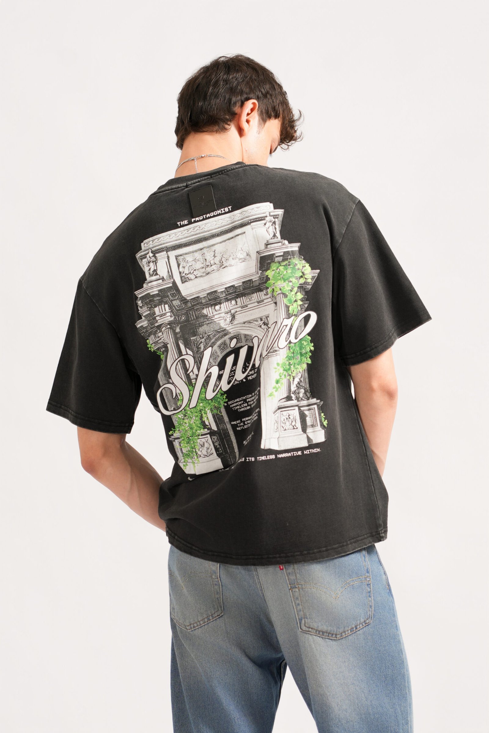Black Acid Gate Oversized T-Shirt – 260 GSM Pure Cotton - Image 3