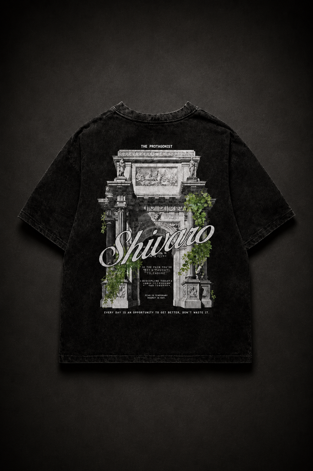SHIVARO BLACK ACID GATE TSHIRT MEN DROP-01 - Image 3