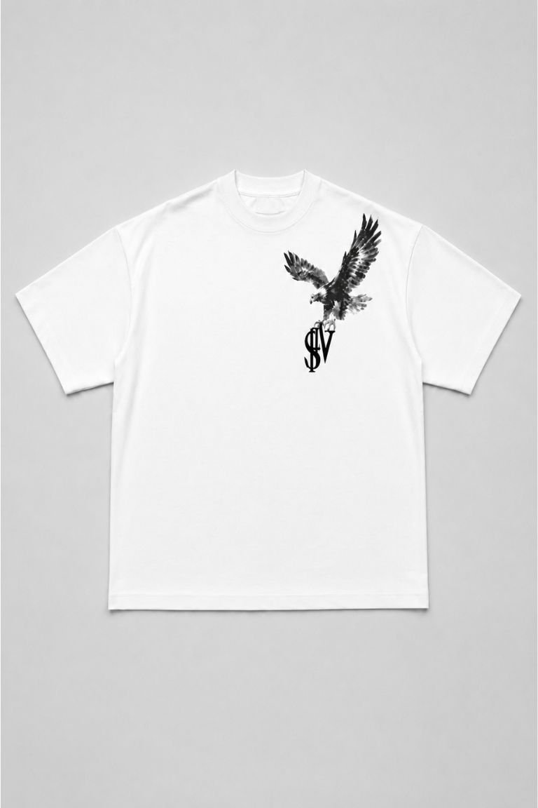 White Eagle Oversized T-Shirt – 260 GSM Pure Cotton - Image 2