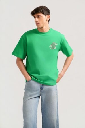 Green Bonsai Oversized T-Shirt – 260 GSM Pure Cotton
