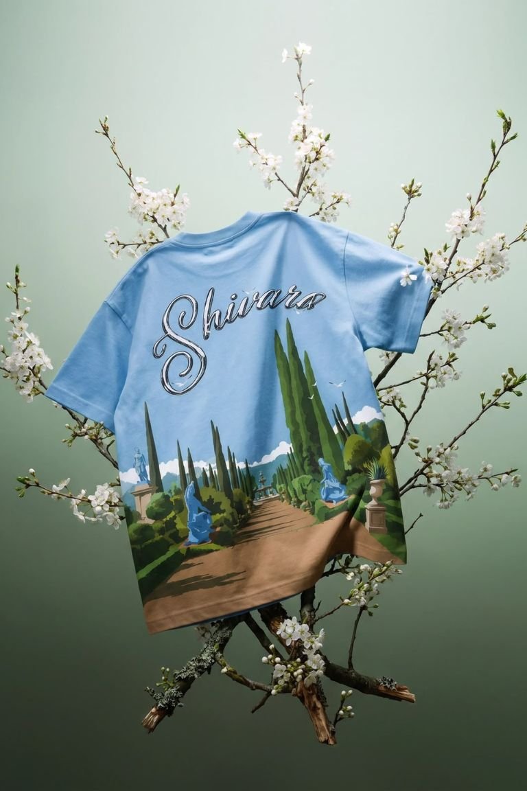 Riviera Blue Oversized T-Shirt – 260 GSM Pure Cotton - Image 3