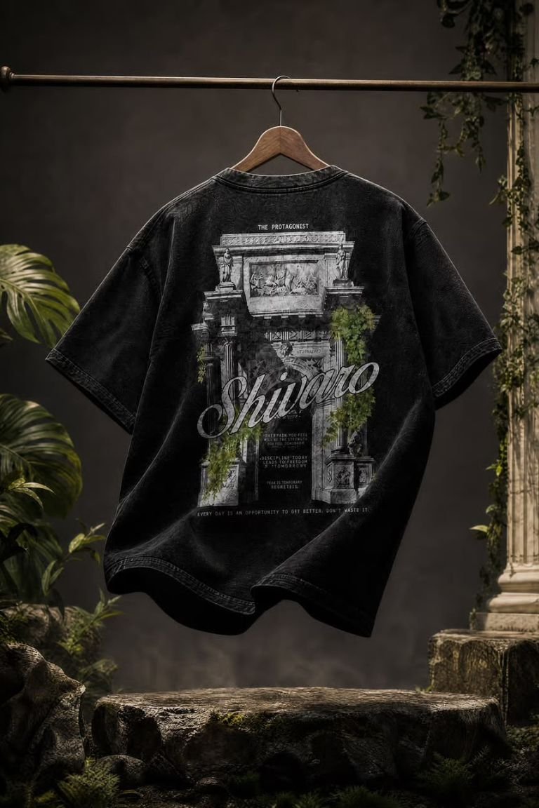 SHIVARO BLACK ACID GATE TSHIRT MEN DROP-01 - Image 7